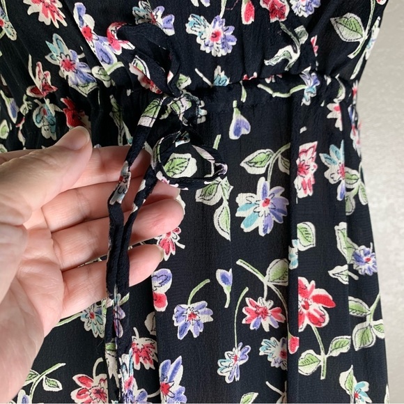 Motherhood Dark Floral Maxi Dress Empire Waist w/ Drawstring Medium? Read Below - Picture 8 of 10